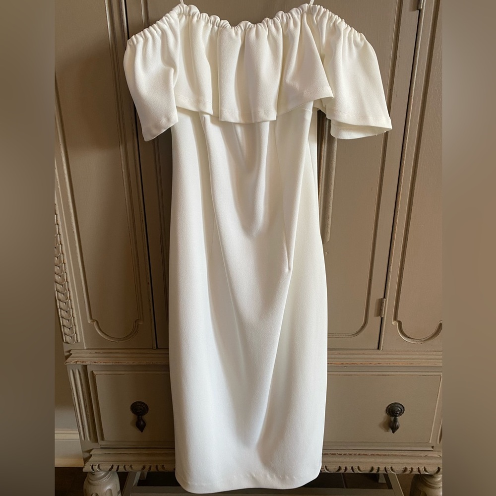 White off-shoulder dress